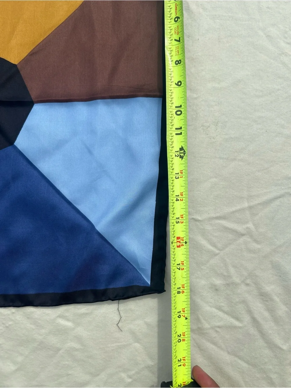 Colorblock Silk Square Scarf - Multicolor